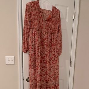 Perfect spring dress, sheer bottom, boho chic, size medium